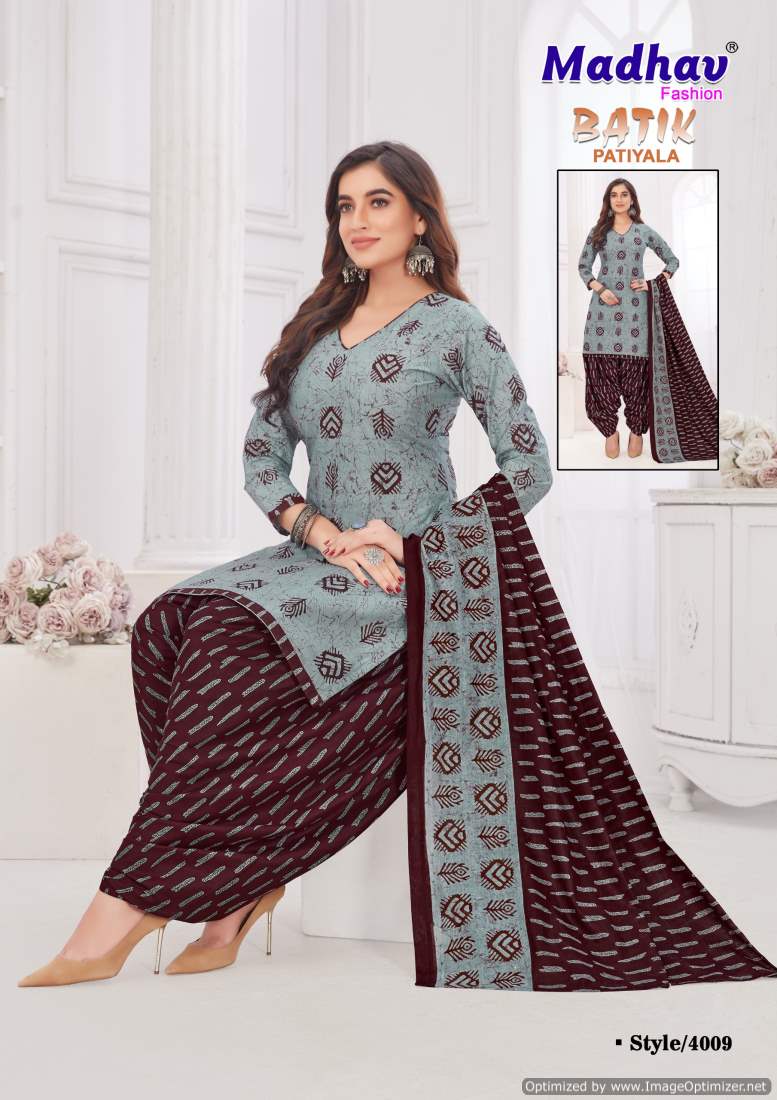 Batik Vol 4 By Madhav Printed Cotton Dress Material Wholesale Shop In Surat
